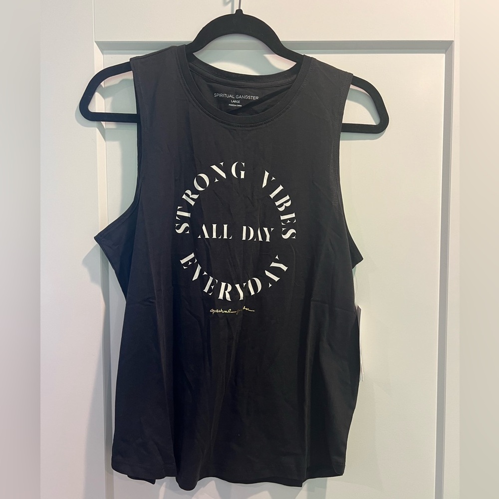 SOLD NWT Spiritual Gangster Strong Vibes Muscle Tank Size Large